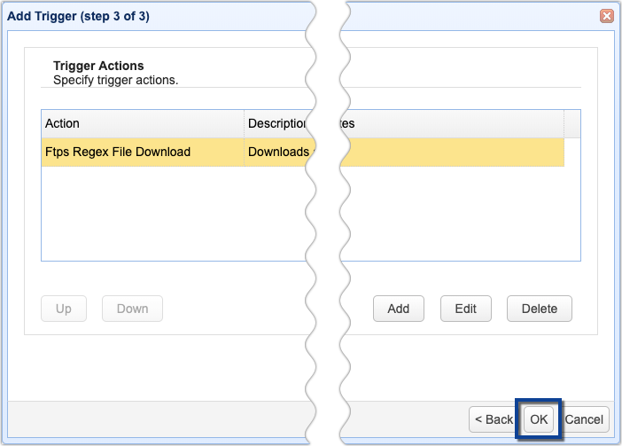 Scheduling an Automated File Transfer for Files Matching a Regex
